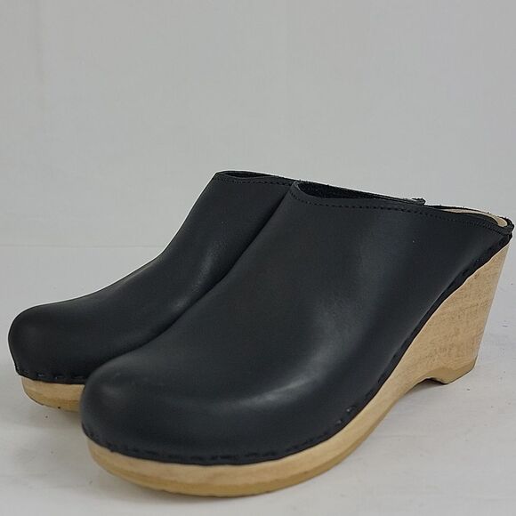 No. 6 Black New School Wedge Clog -Women's - Picture 6 of 13